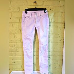 Hudson Collin Midrise Skinny Jeans Pink